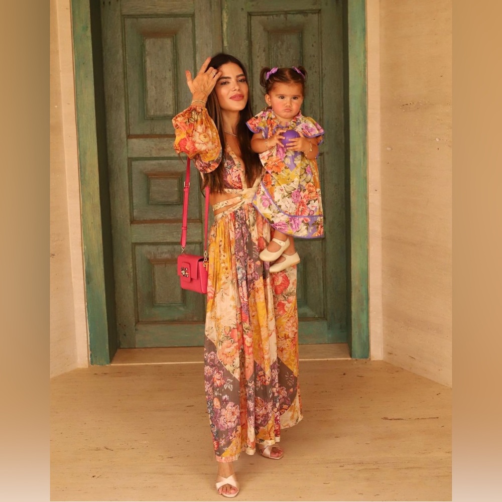 Zimmermann Floral Print Long Sleeve Cutout Cotton Dress - Picture 12 of 16